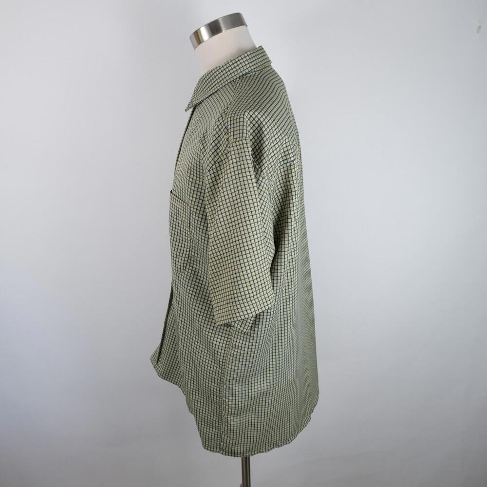 Vintage Aeropostale Mens Button Up Olive Green Plaid Dress Shirt L - Picture 5 of 9